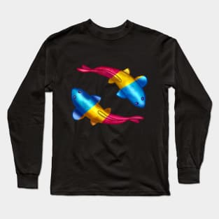 Pansexual LGBTQ Koi Fish Long Sleeve T-Shirt